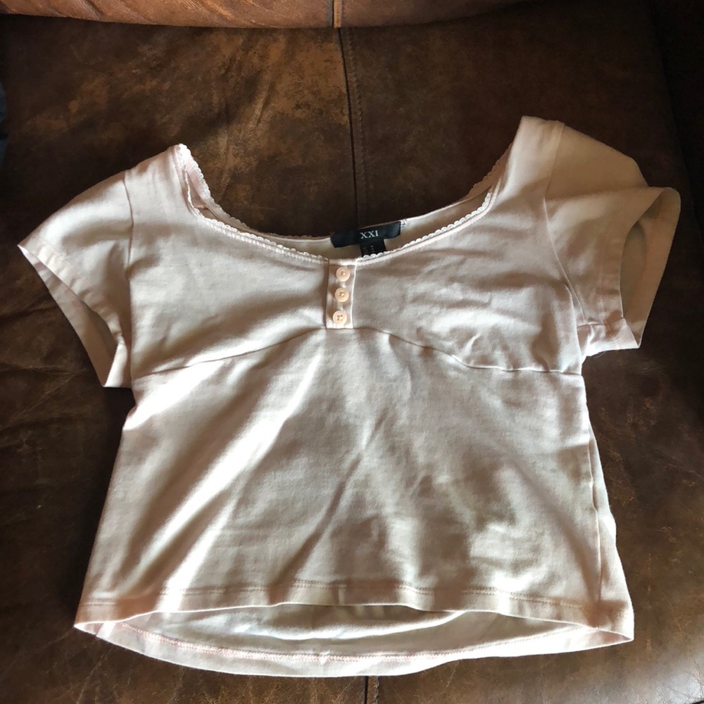 Forever 21 light blush crop top